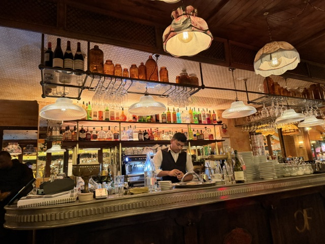 Cafe Fleurus_close up of bar area and bartender
