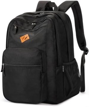 Zorfin 26L Black Backpack for College