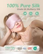 BeeVines 100% Real Mulberry Silk 2 Pak Sleep Mask - Image 2