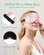 BeeVines 100% Real Mulberry Silk 2 Pak Sleep Mask - Image 3