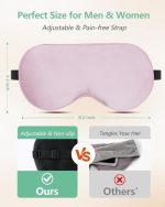 BeeVines 100% Real Mulberry Silk 2 Pak Sleep Mask - Image 4