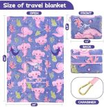 Axolotl Blanket for Airplane Travel - Image 5