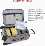 SwissGear Sion Softside Expandable Luggage - Carry-On Suitcase with 360 Degree Wheels... - Image 2