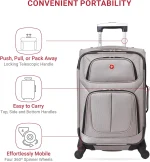 SwissGear Sion Softside Expandable Luggage - Carry-On Suitcase with 360 Degree Wheels... - Image 3